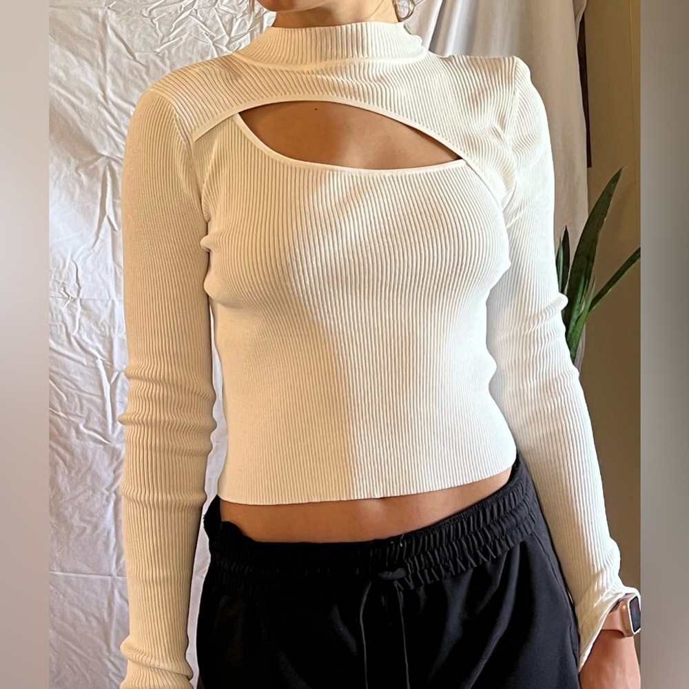 White Zara top